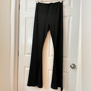 Show me your Mumu Women's Black Pants XL Leopard Print